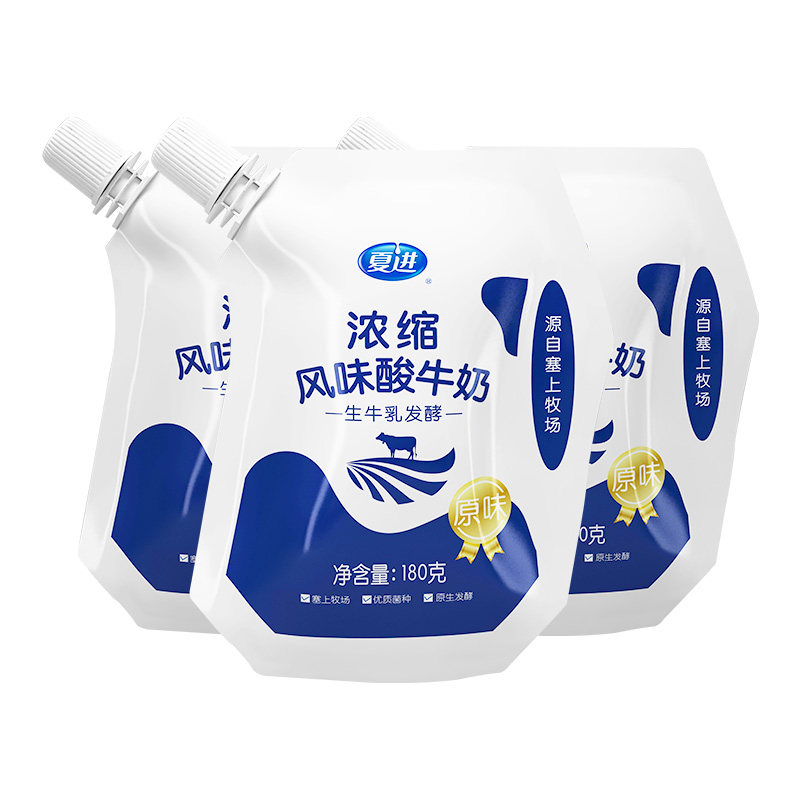 营养发酵低温酸奶 夏进浓缩酸牛奶180g×12袋 6月18日发新货 - 爱购网