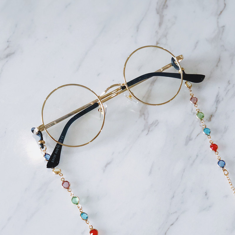 韩版潮复古原宿金丝边圆链条眼镜镜框ulzzang网红定制成品光学镜