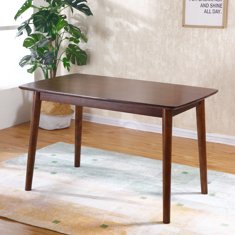 铂莱美仿实木桌子简约现代小户型家用洽谈长方桌圆桌北欧餐桌 - 铂