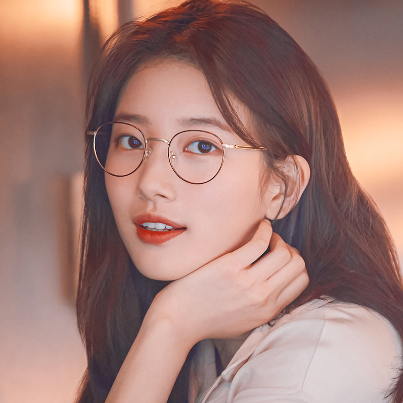防辐射眼镜女韩版潮秀智同款金丝眼睛镜架蓝光平光防蓝光镜