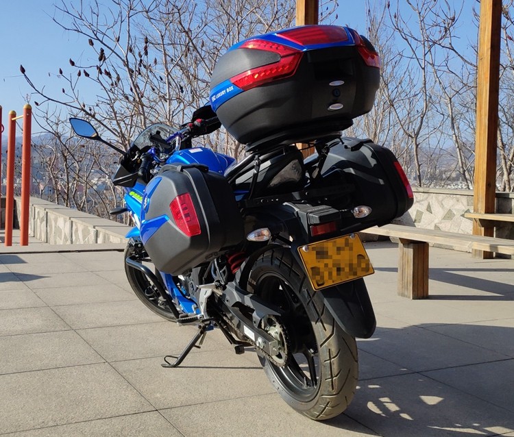 适用于铃木gsx155nk极客飒边箱150f侧箱边箱后备货架摩托车尾箱