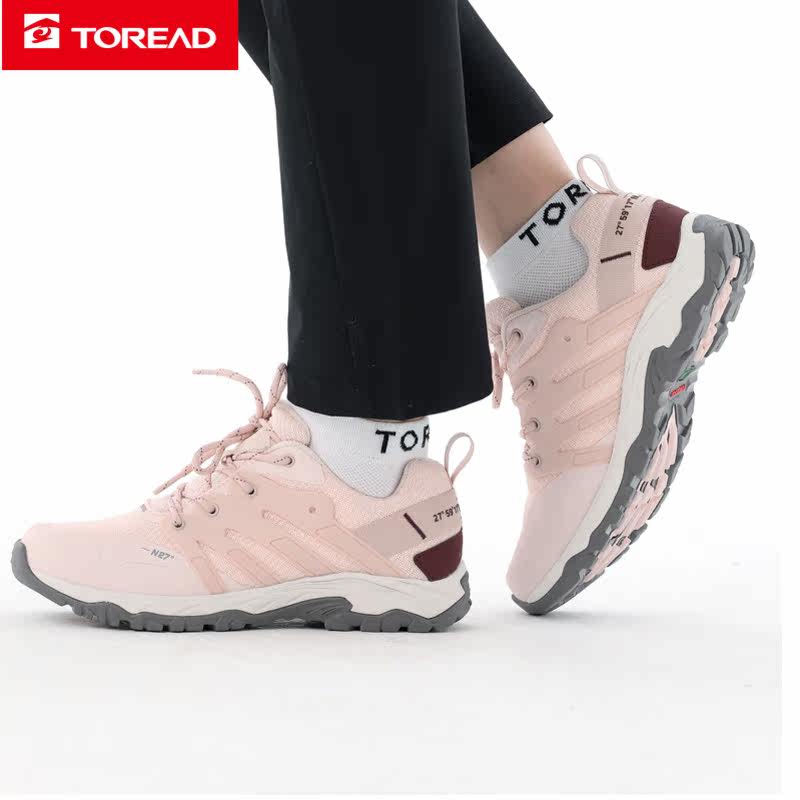 探路者夏季户外徒步鞋女防水防滑轻便网面登山鞋gore-tex运动鞋子