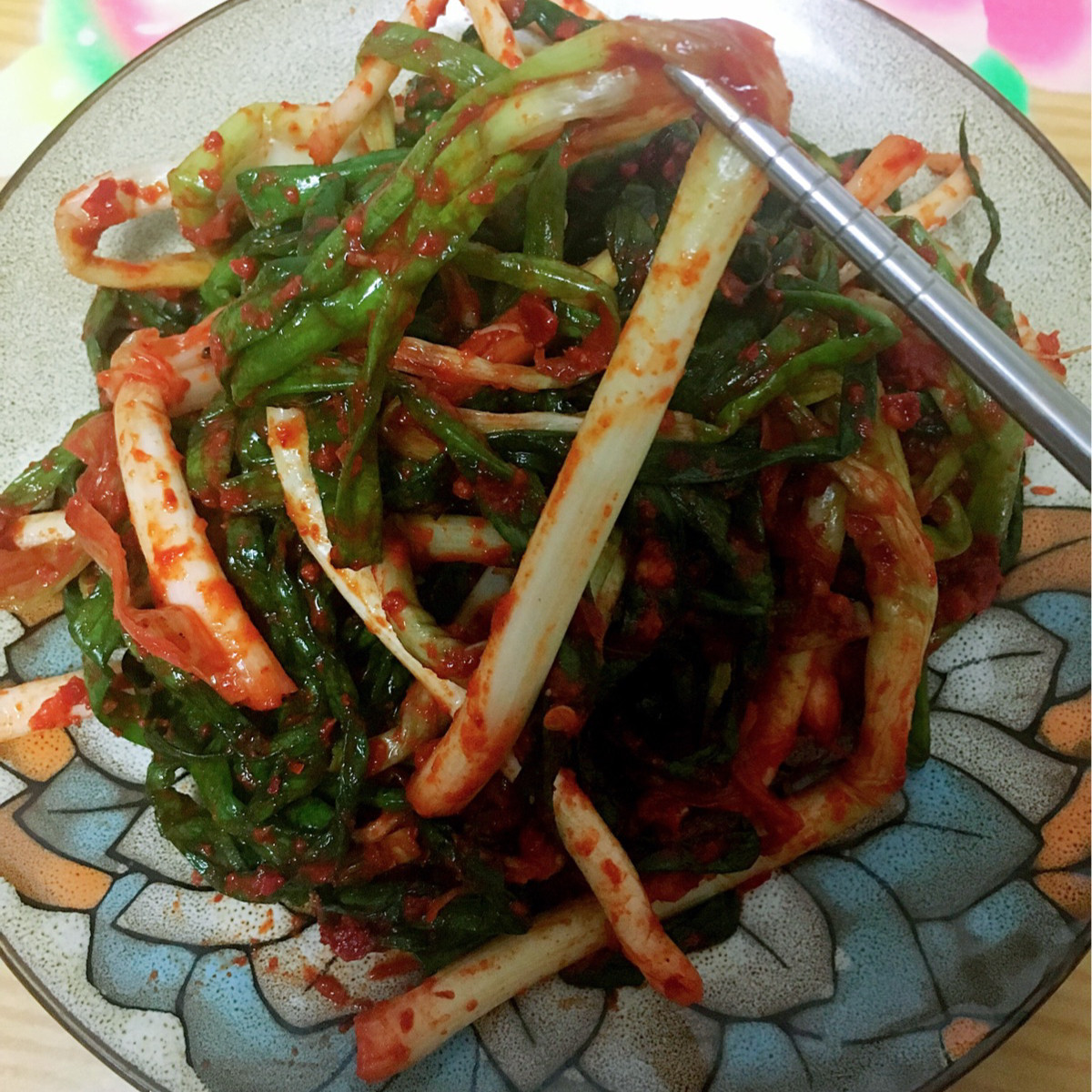 韩式小葱泡菜延边朝鲜族腌葱咸菜辣拌香葱东北腌制