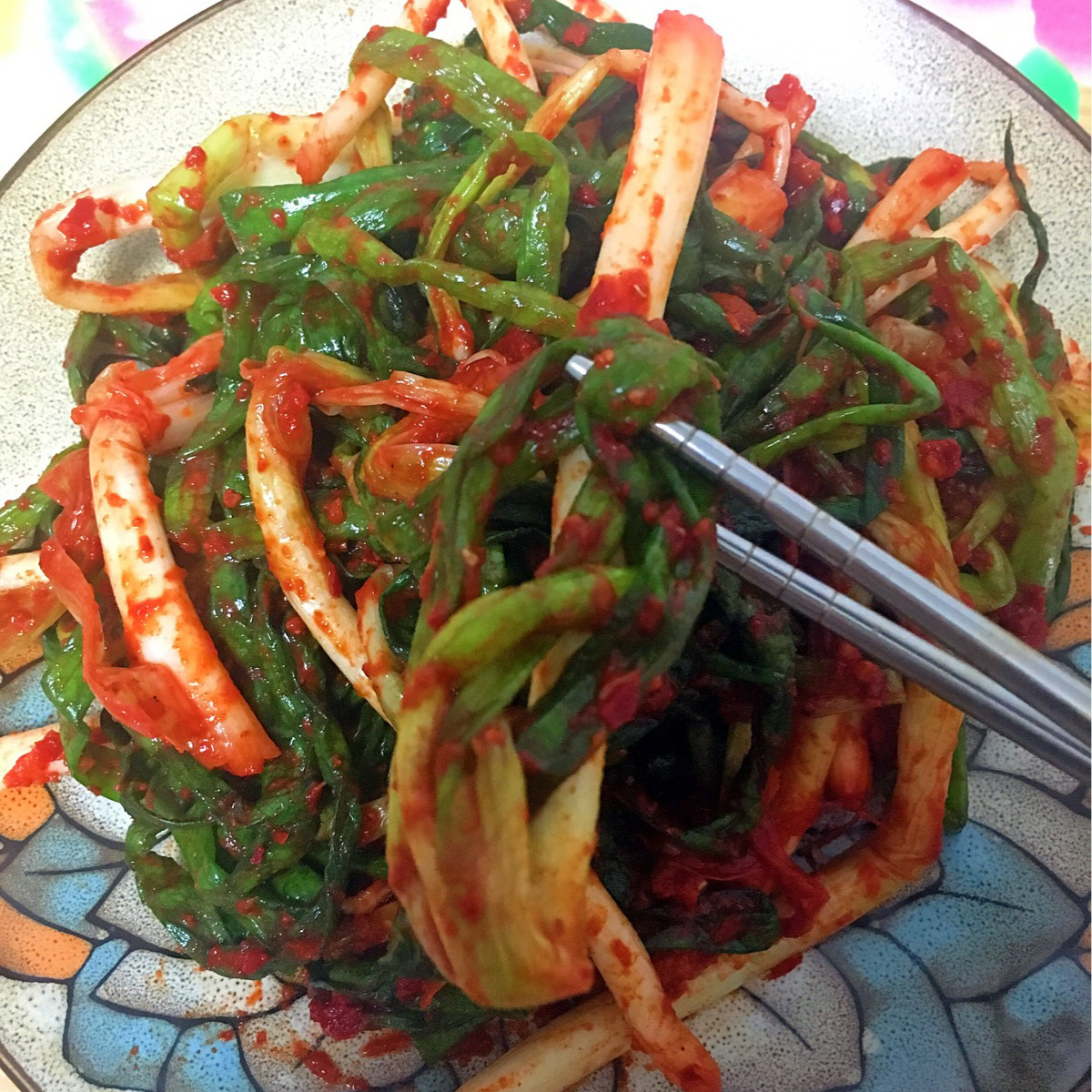 韩式小葱泡菜延边朝鲜族腌葱咸菜辣拌香葱东北腌制