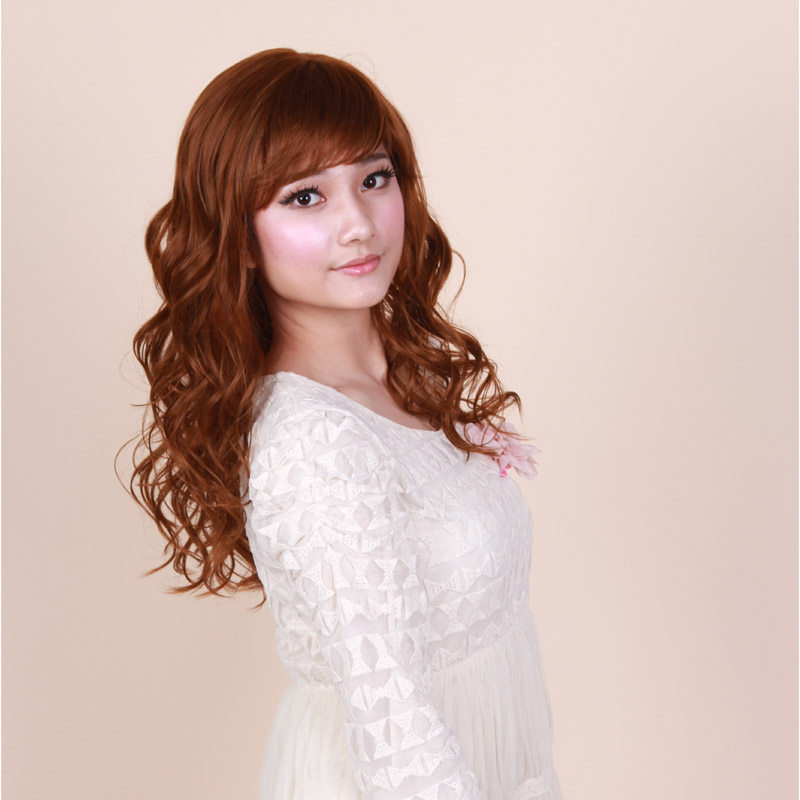 假发卷发娇滴滴女长梨花花头刘海发型高温中长日常整顶假发