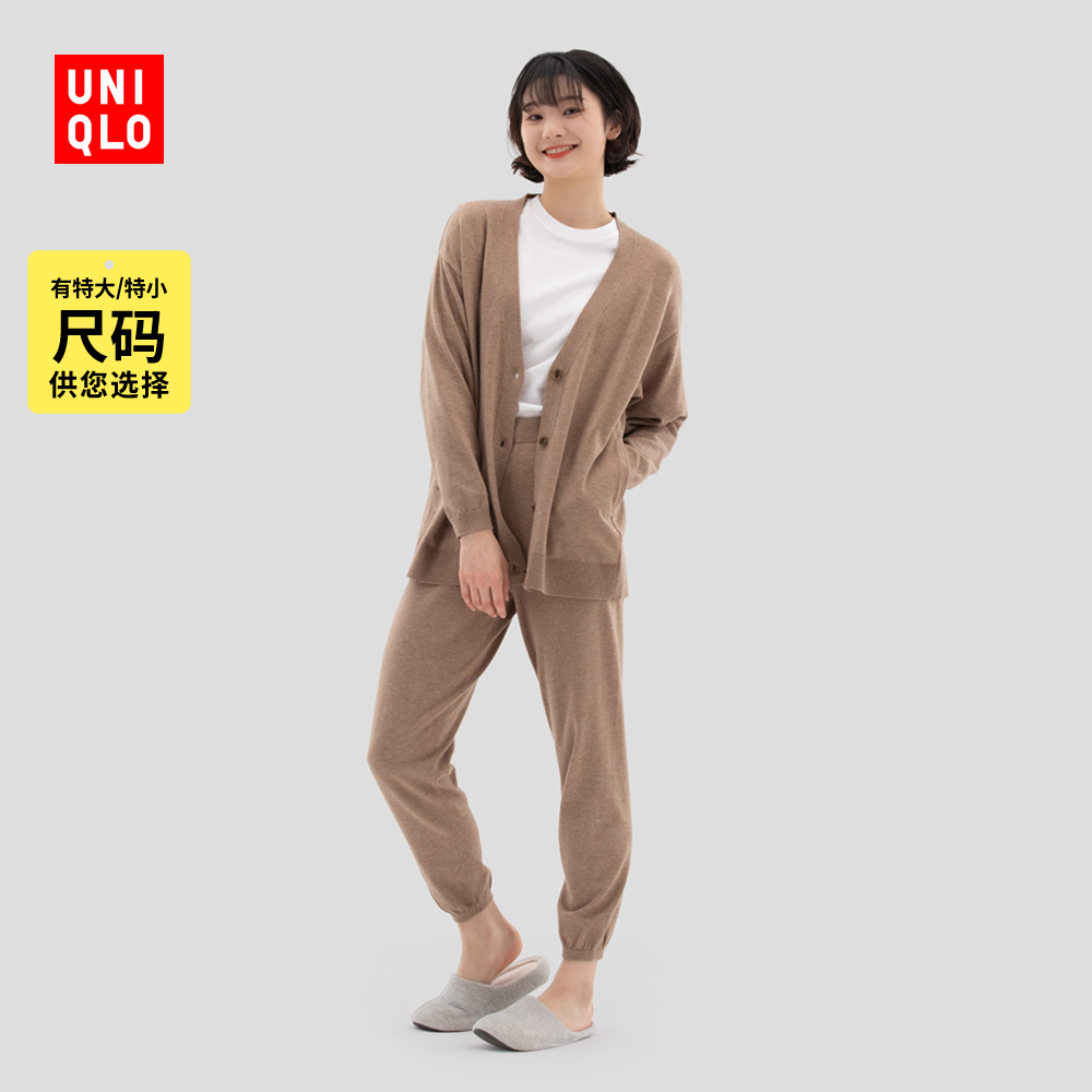 优衣库 女装 针织宽松开衫(薄款落肩 小外套 罩衫 可机洗) 445898