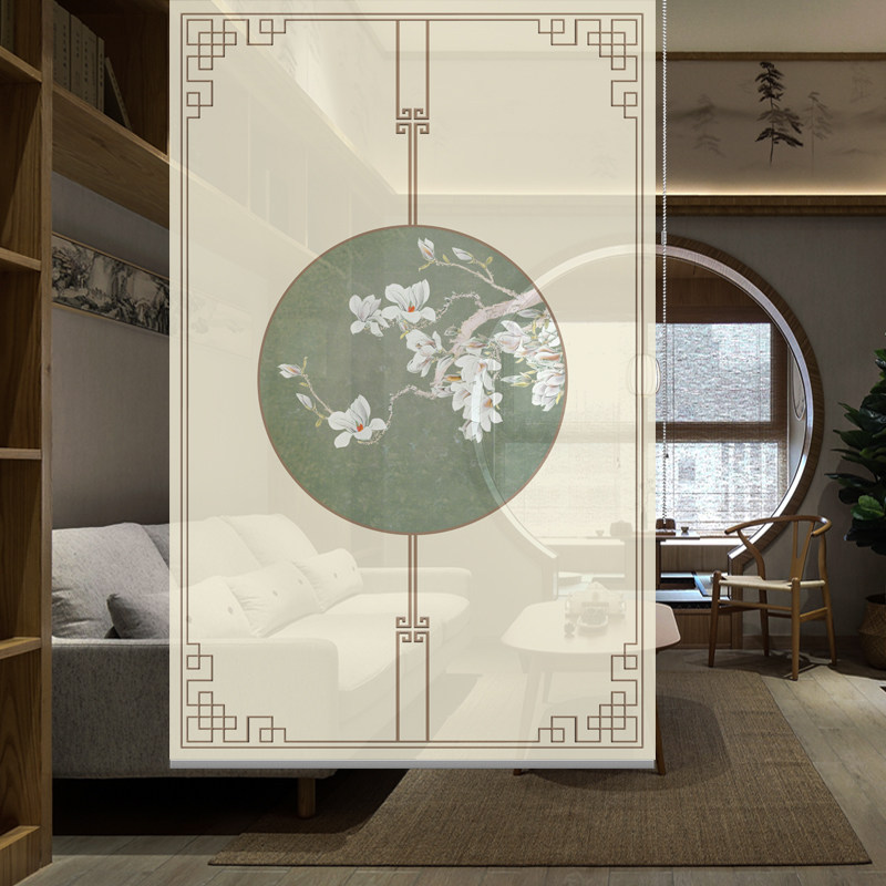 隔断升降卷帘挂屏客厅帘软玄关帘子新中式布艺卷帘