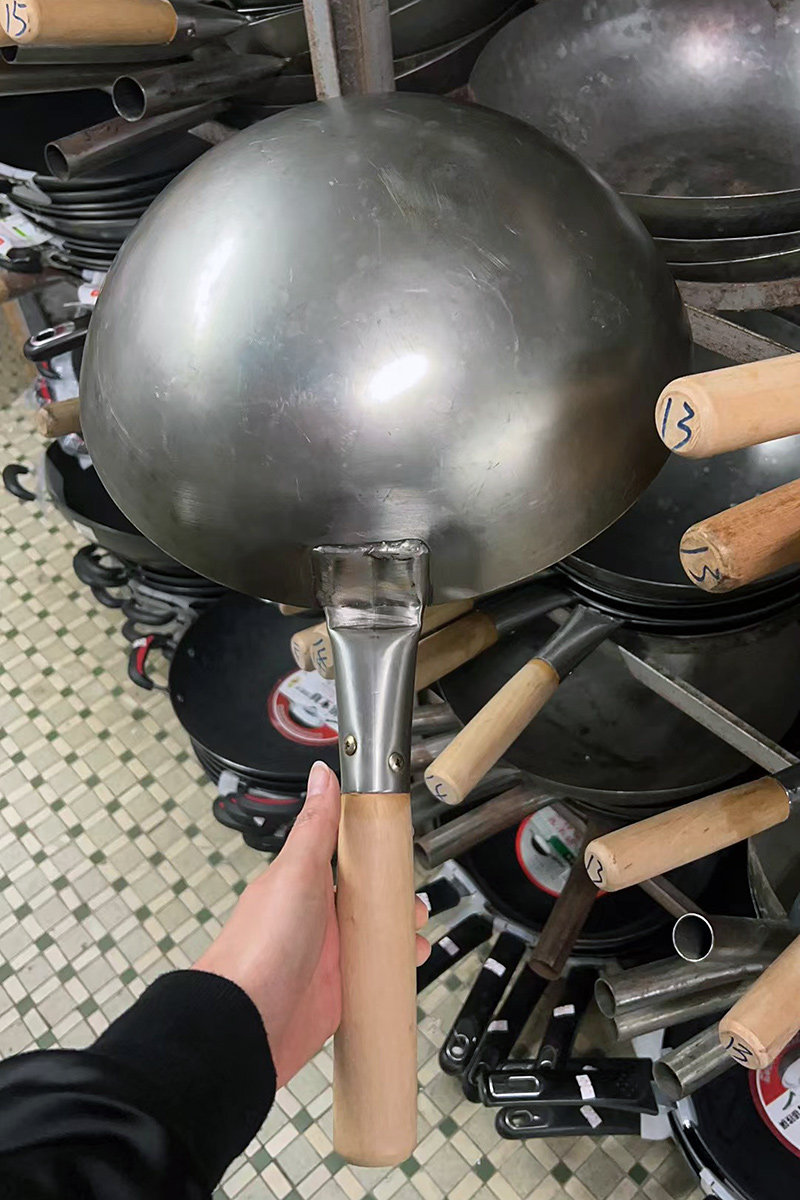 香港代购炒锅熟铁铁锅陈枝手工记圆锅头不粘锅炒锅