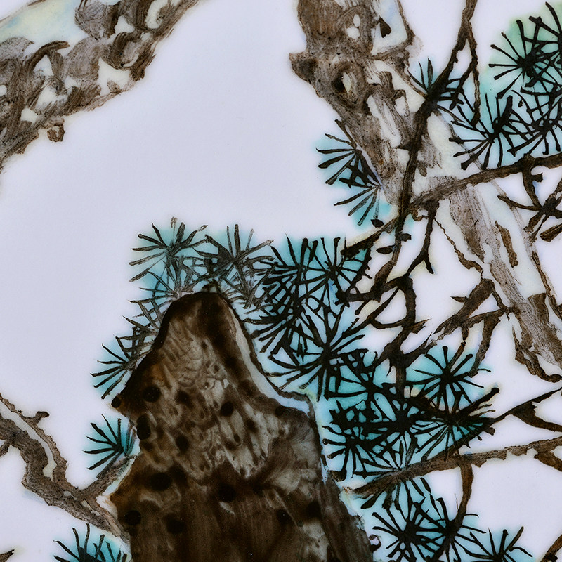 景德镇陶瓷器 中国工艺美术大师刘平作品 中式瓷板画会所客厅收藏