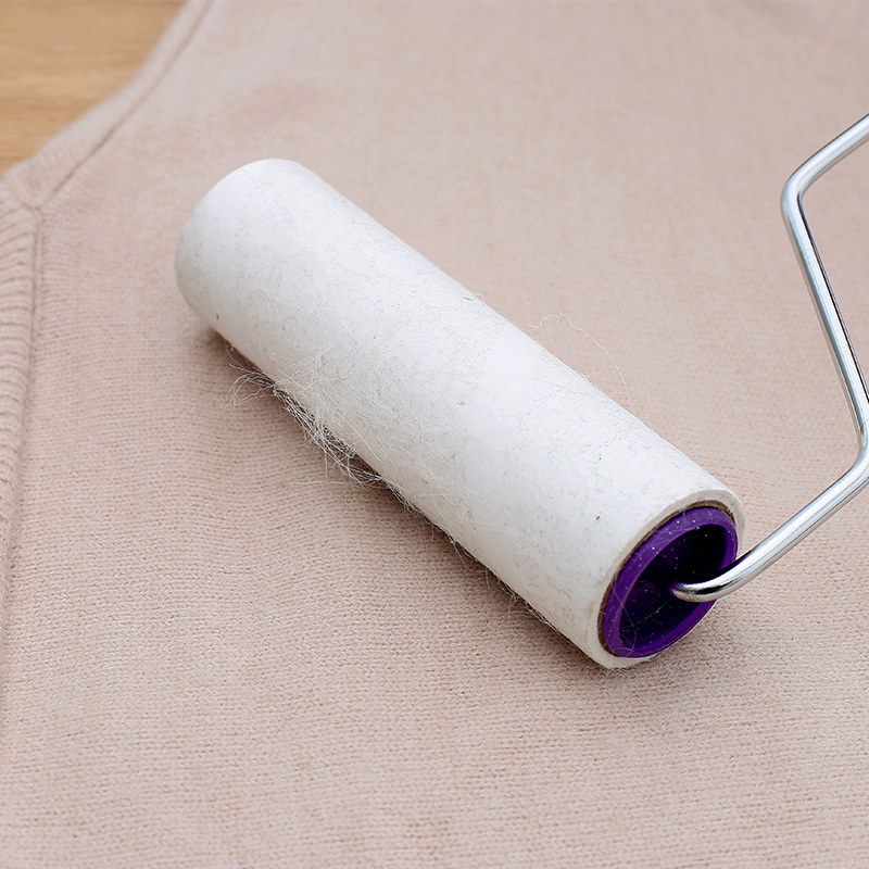 初舍粘毛器粘尘滚筒除尘纸可撕式滚刷16cm斜撕粘尘纸毡除毛发灰尘