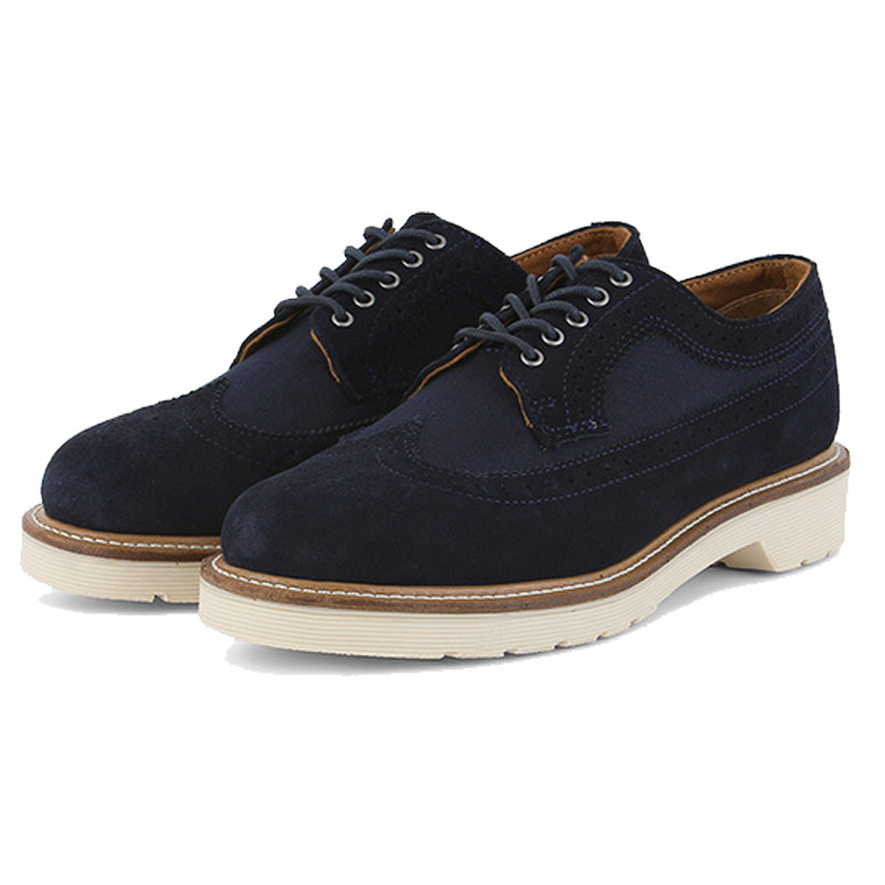 drmartens男鞋皮鞋马丁大夫牛津防水麂皮布洛克休闲鞋集货单鞋