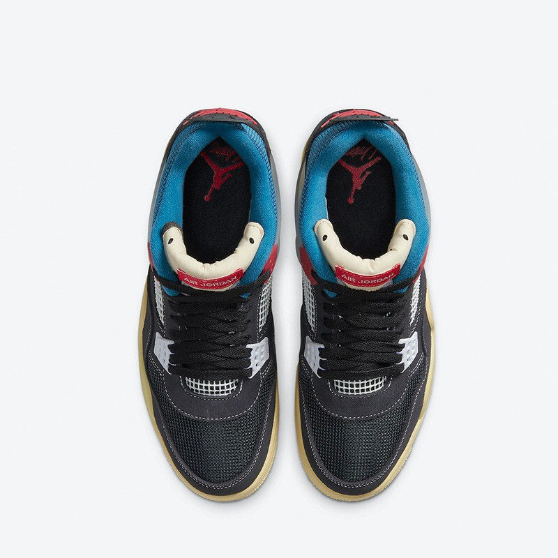 jordanaj4xunion联名黑蓝南海岸男女休闲运动篮球鞋dc9533001