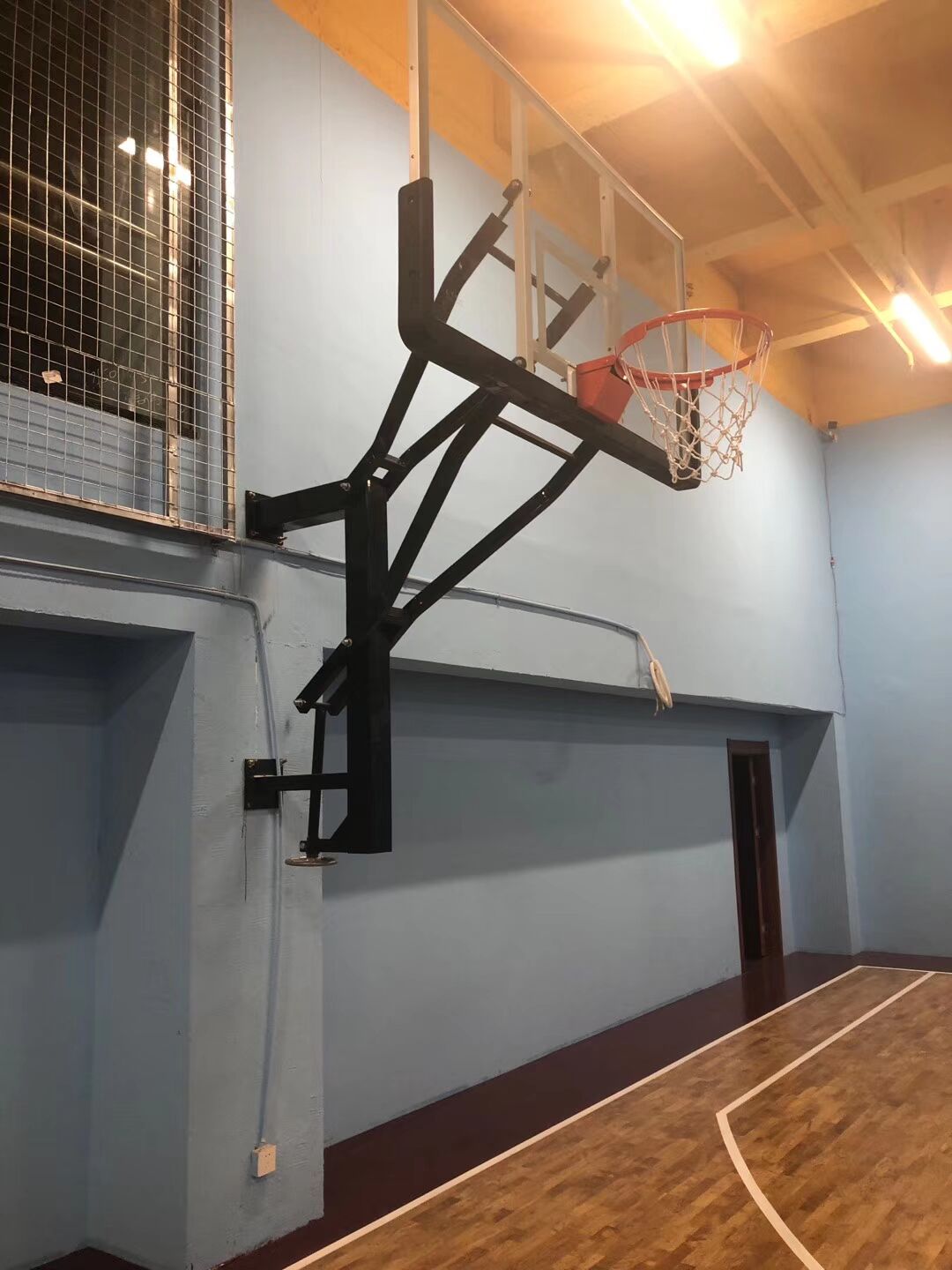 壁挂式升降篮球架儿童青少年成人家用墙壁室内室外篮球架
