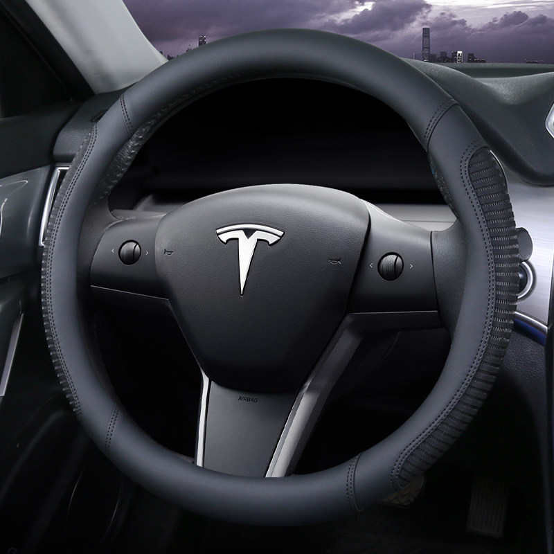 专用2022款特斯拉model3毛豆3modelymodelx方向盘四季通用方向盘套
