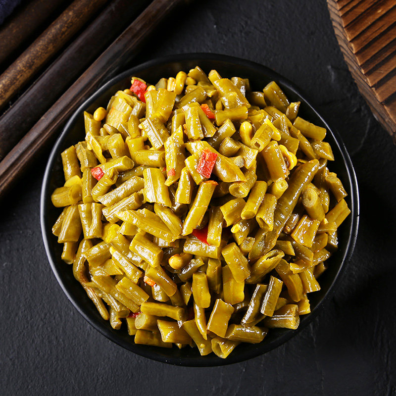 红油油酸豆角5斤豇豆老坛泡菜香辣辣酱咸菜腌制