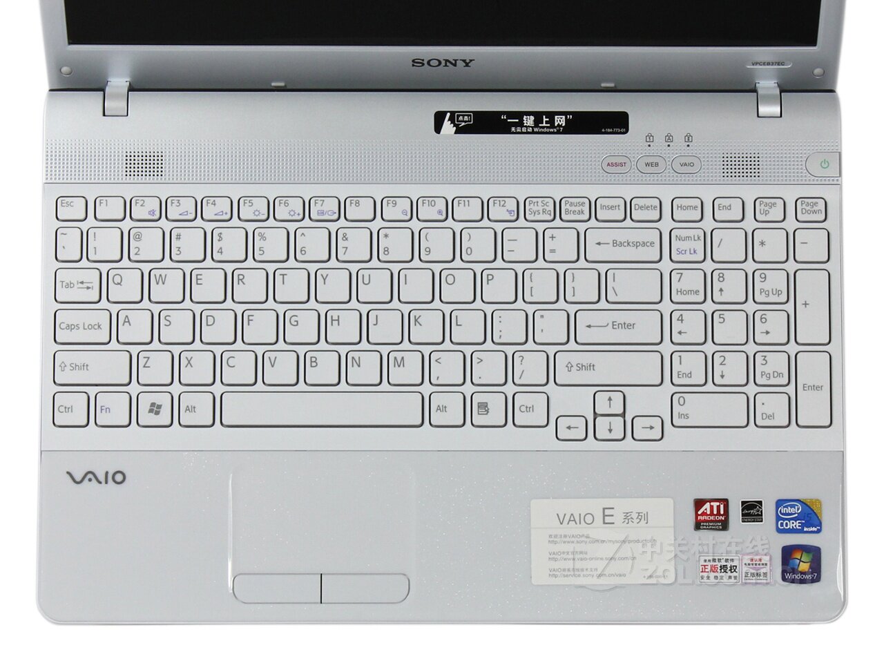 键盘vaio索尼vpceb37ecpcg-71212t笔记本15.