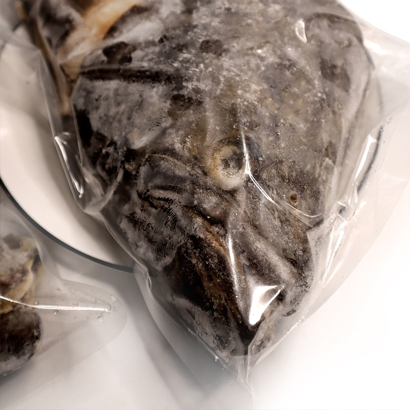 鱼头俄罗斯深海特大鸦片超大雅片烧烤冷冻新鲜鲽鱼