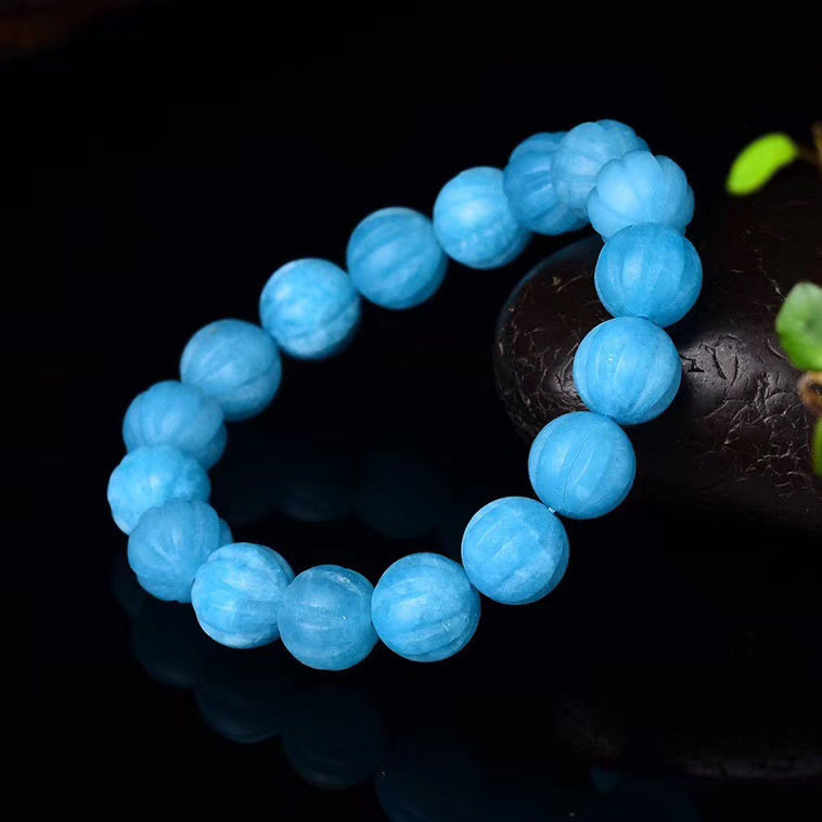 海蓝海蓝宝宝玉南瓜手链男女水晶时尚饰品简约潮人手链