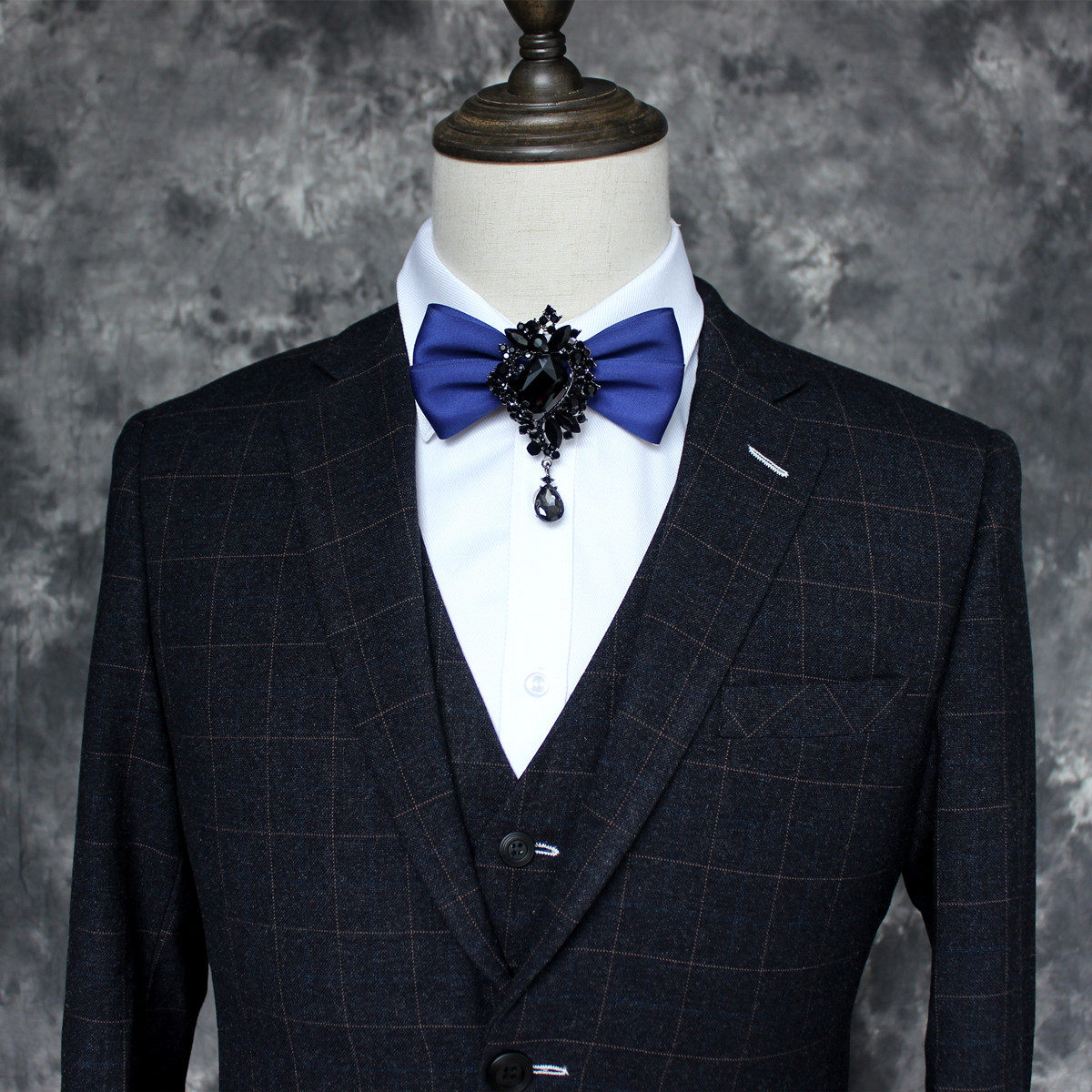 包邮韩领结西装正装衬衫钻石领花潮男蝴蝶结结婚领结