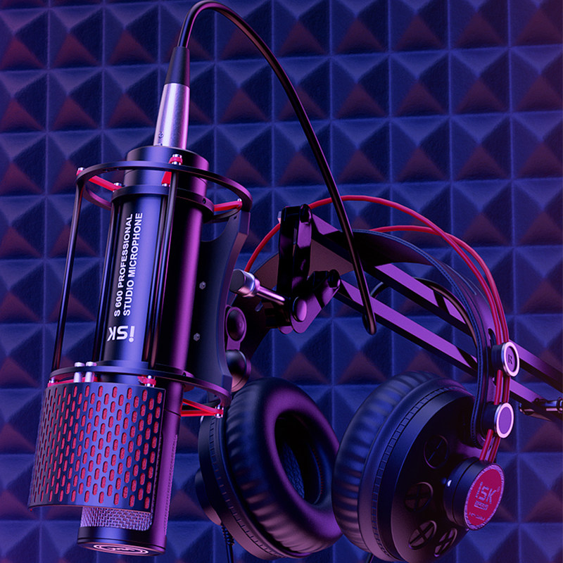 isks600电容麦克风话筒直播设备手机电脑抖音麦克风