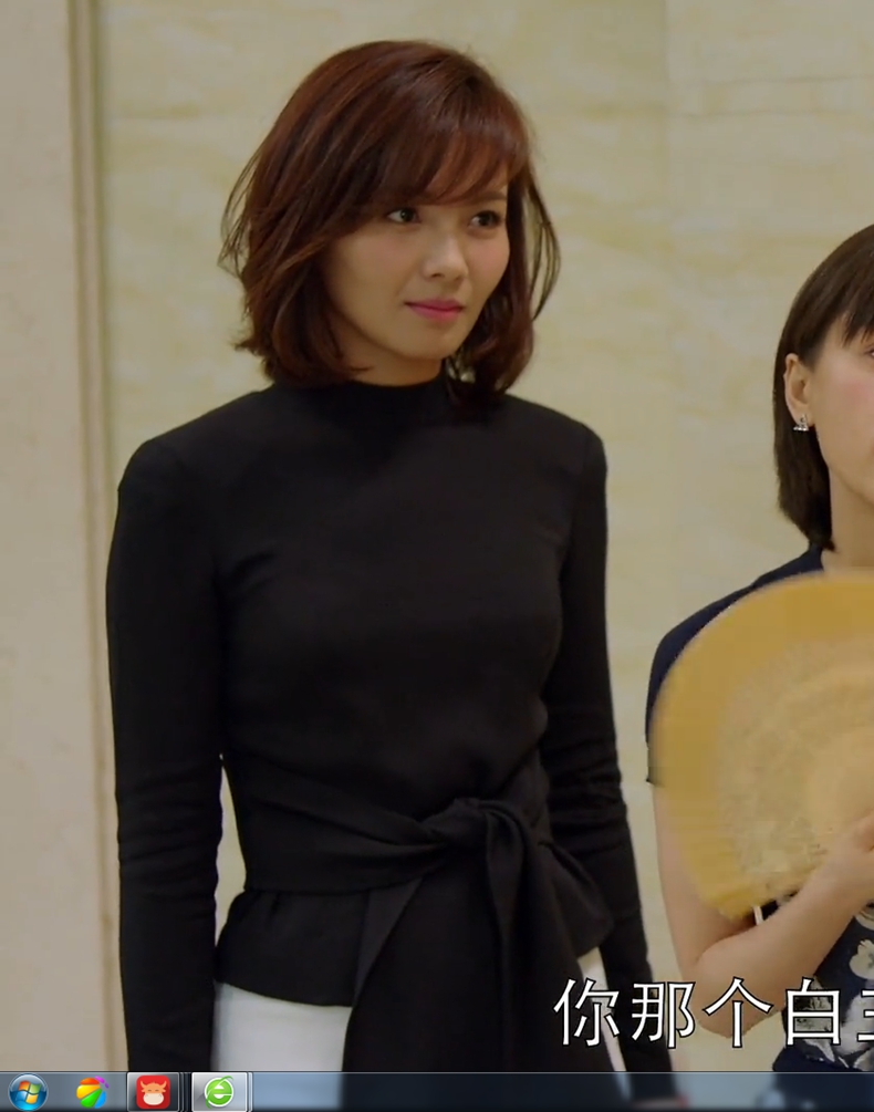 18新春夏欢乐颂2刘涛安迪明星同款黑色上衣白色包臀裙职业套装女