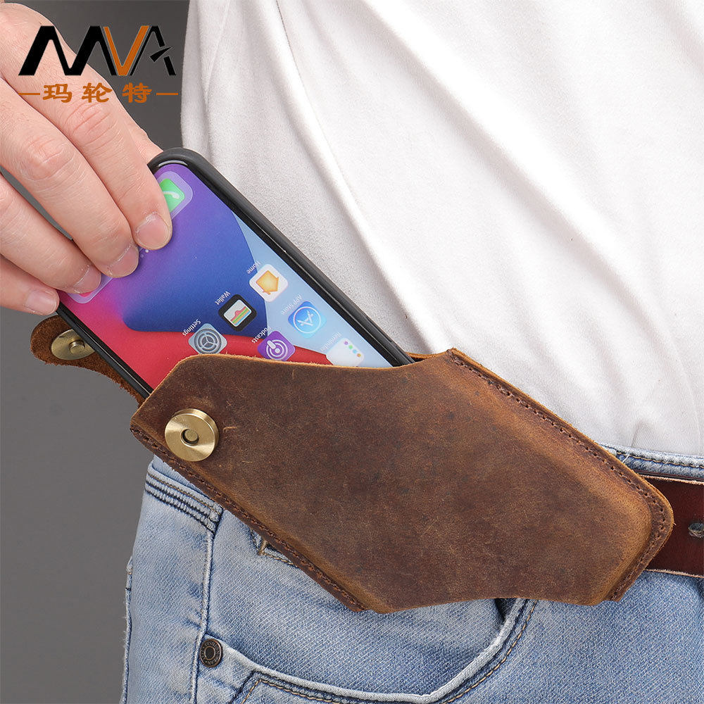 手机腰包正品联名包穿腰带男士简约定型头层手机包