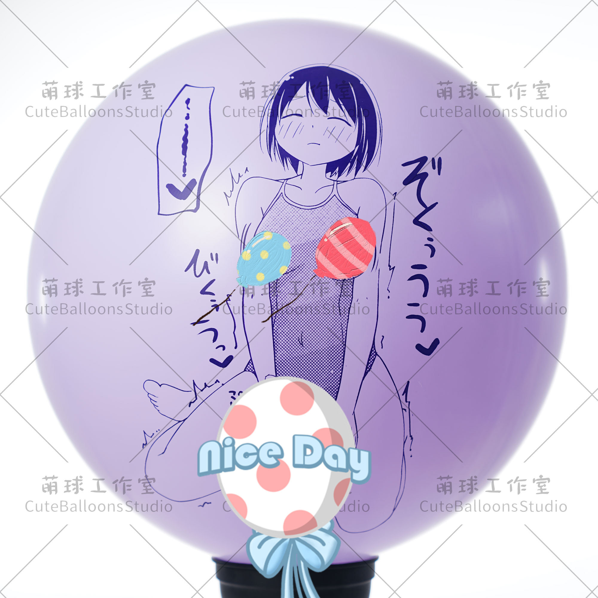 气球迷恋looner动漫印刷可爱女孩萝莉sempertex哥球气球