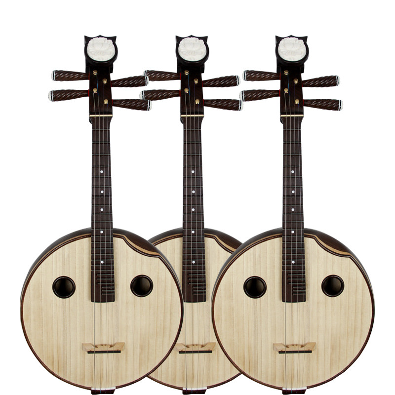 专业鸡翅木骨花中阮 初学入门专业演奏级民族乐器琴贝雕