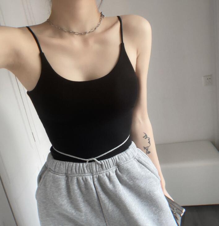 小个子平胸肩带内衣小胸吊带背心女夏内搭外穿背心吊带