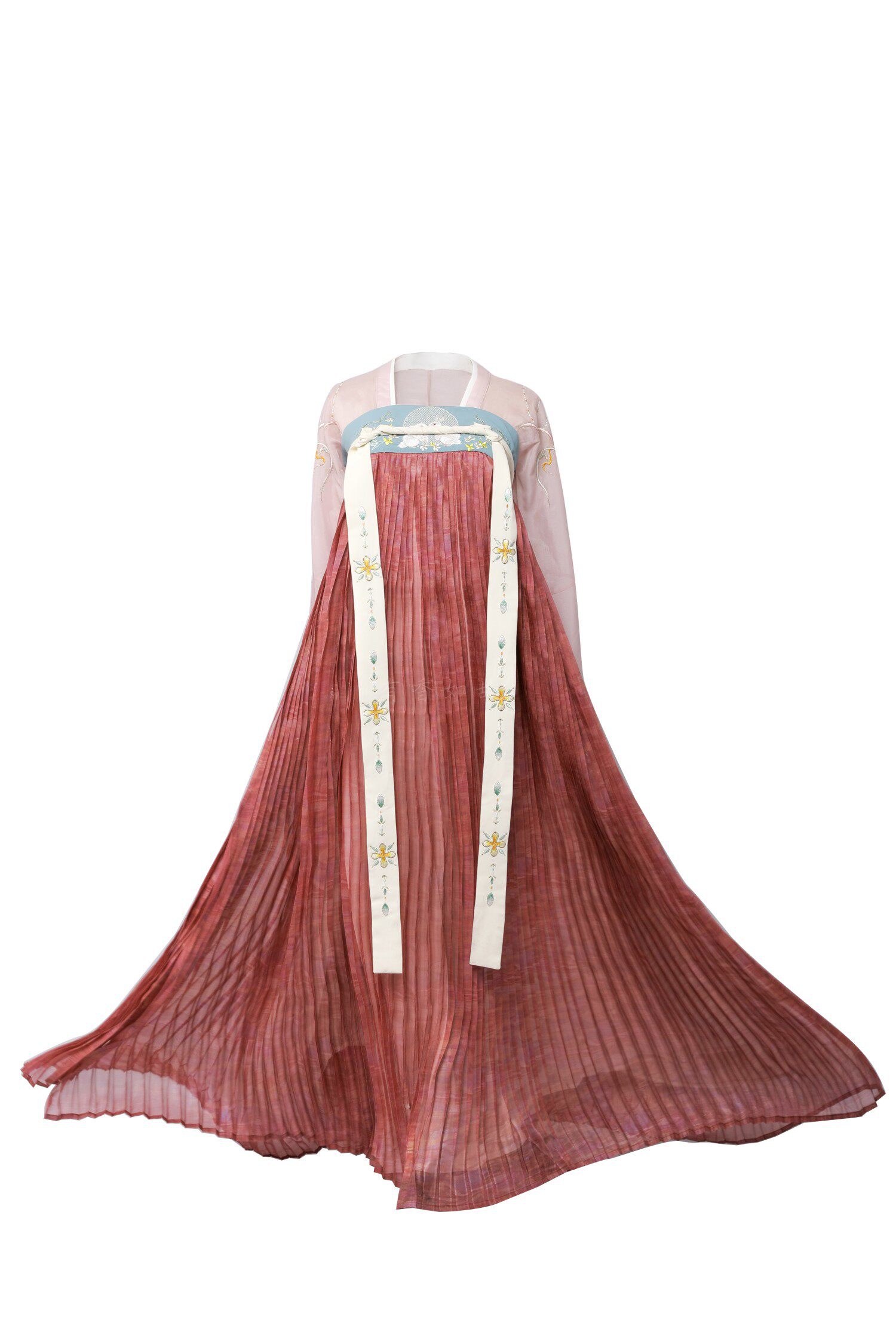 有香如故 兔月仙 闺蜜齐胸襦裙 六米摆全褶齐胸汉服 兔子桂花春款