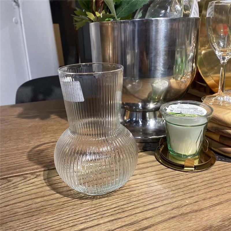 花瓶ikea宜家国内代购普德拉格透明玻璃北欧花瓶