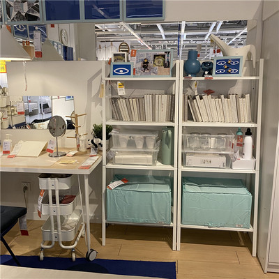 ikea宜家国内代购伯格4层置物架子书架收纳整理搁板