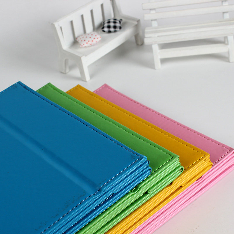 包邮 出口高清化妆镜台式梳妆镜 便携式折叠镜 PU皮革镜子