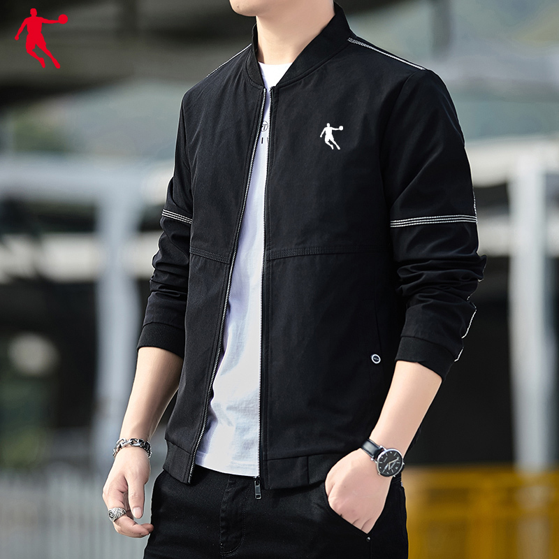 乔丹aj春男运动休闲2021简约春秋季韩版外套棒球服夹克男士衣服