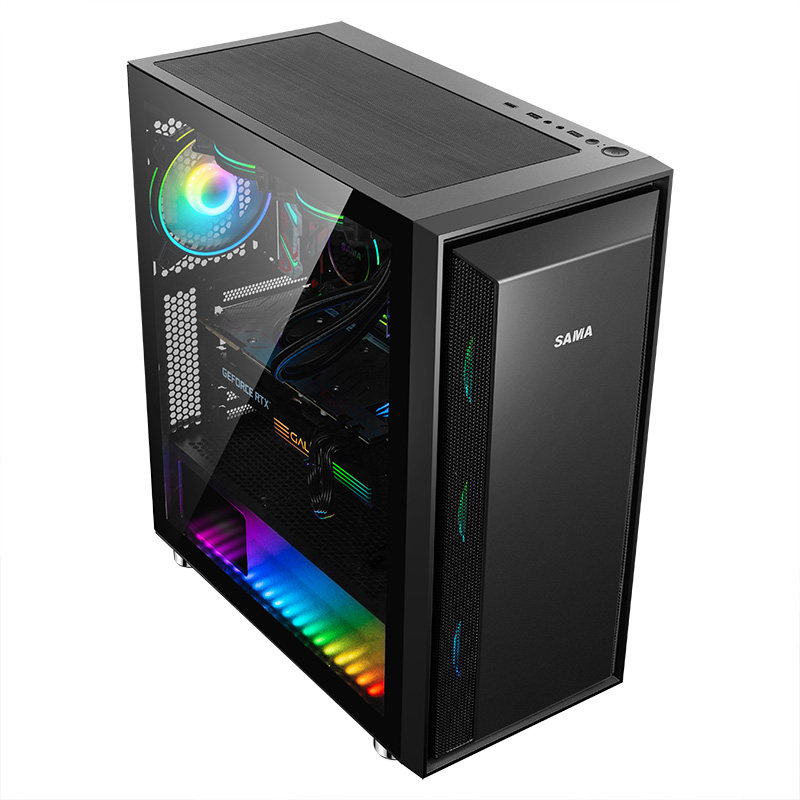 机箱先马鲁班台式机电脑水冷eatx中塔塔式背线机箱