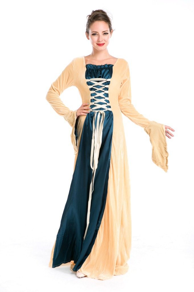 复古欧洲宫廷服装实拍礼服万圣节女王长裙民族服装