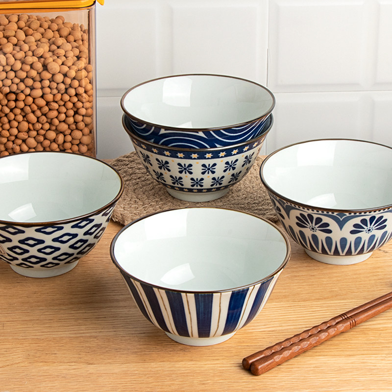 餐具饭碗墨色日式和风米饭创意个性家用吃饭陶瓷碗