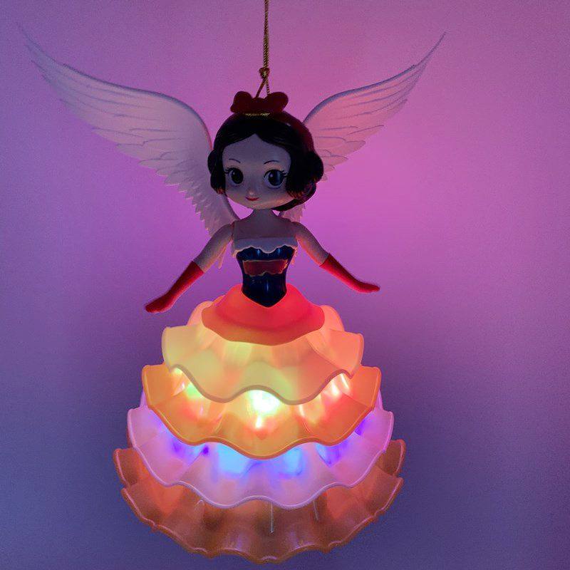 灯笼女孩手提花灯抖音电动万向跳舞旋转公主灯笼