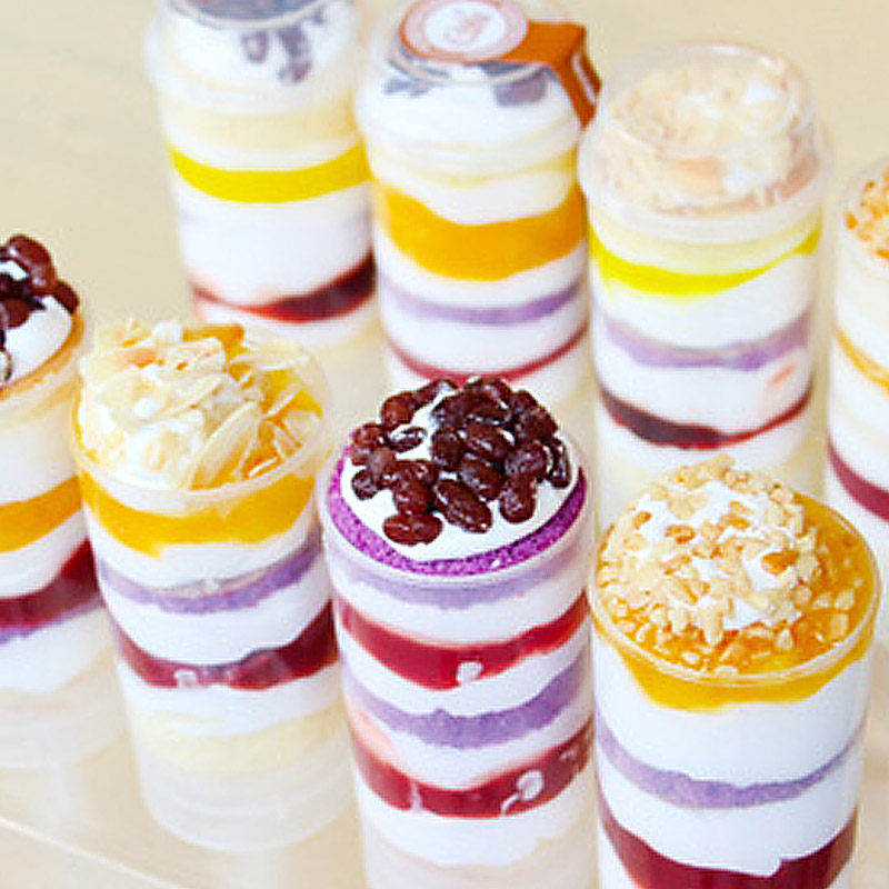 蛋糕烘焙包装西点装饰推推乐推筒彩虹冰淇淋推送点心包装盒