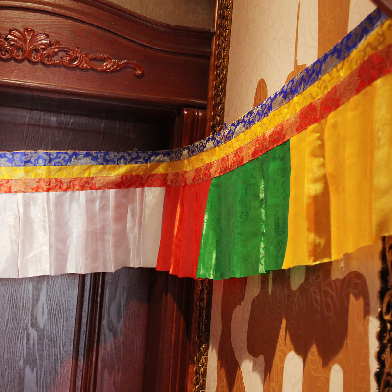 藏式帷幔密宗佛堂布置五色围幔藏传寺庙装饰用品门帘