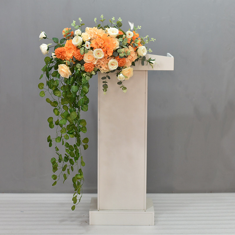 讲台假花仿真花会会议花演发言台下下垂挂花仿真花