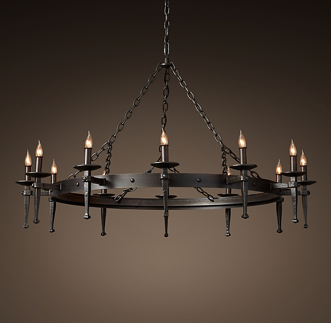 欧式复古铁艺城堡别墅民宿酒店客厅餐厅咖啡厅客厅吊灯