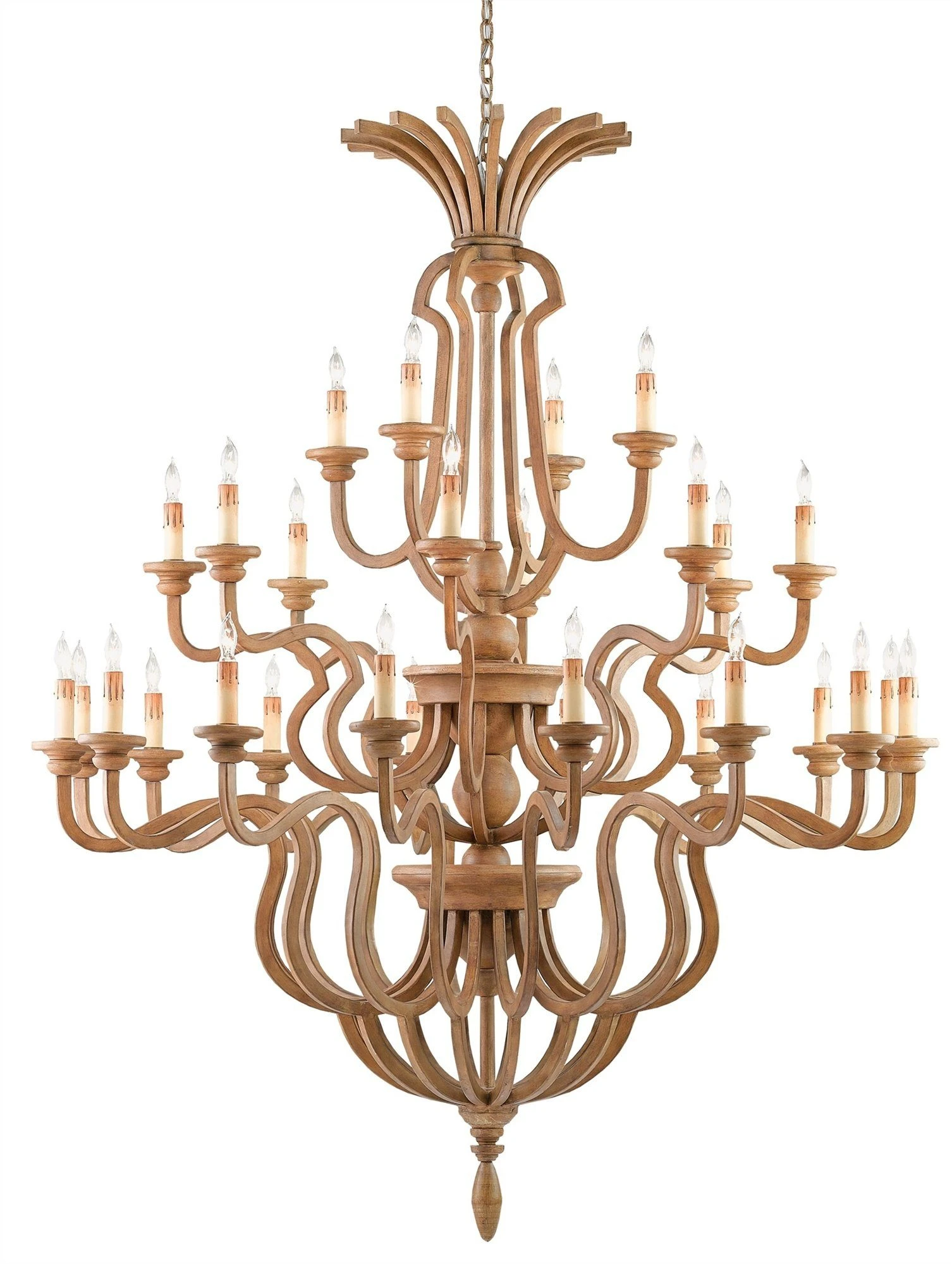 欧式复古实木别墅挑空客厅楼梯铁艺大型吊灯餐厅吊灯