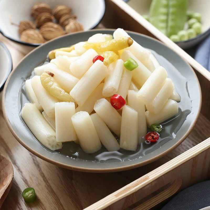 洪湖农家藕带泡椒尖酸辣味泡藕带藕肠子下饭腌制