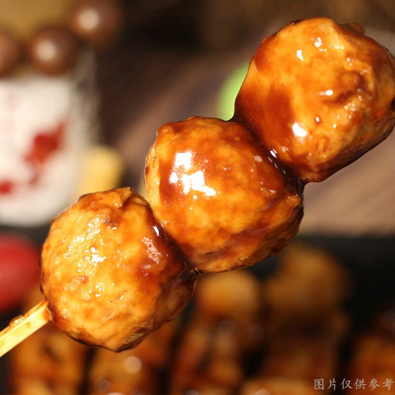 大成脆骨照烧丸串日式半成品丸子子串鸡肉食品鸡肉丸