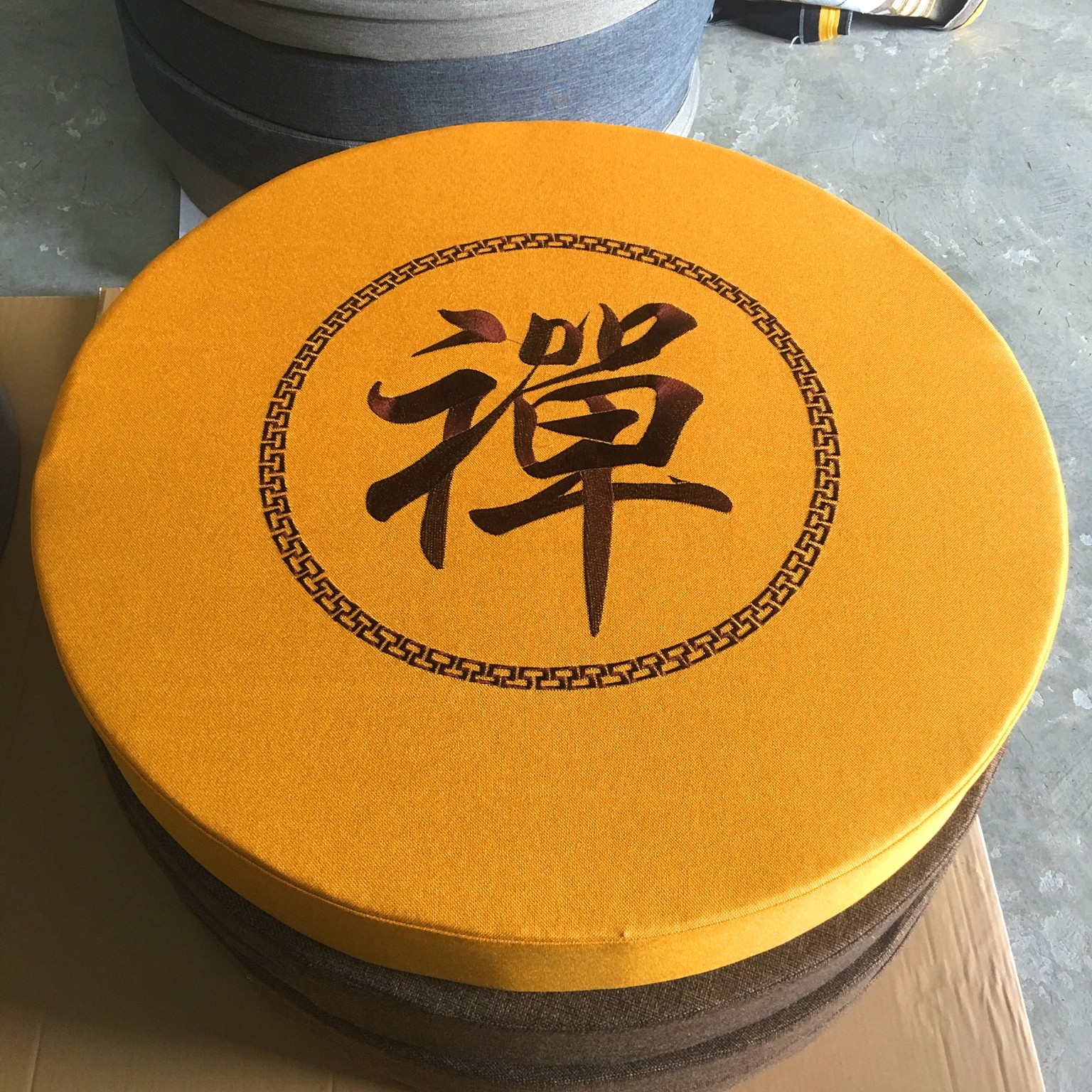 坐垫佛教打坐禅修加厚亚麻棕椰丝圆蒲团拜垫蒲团