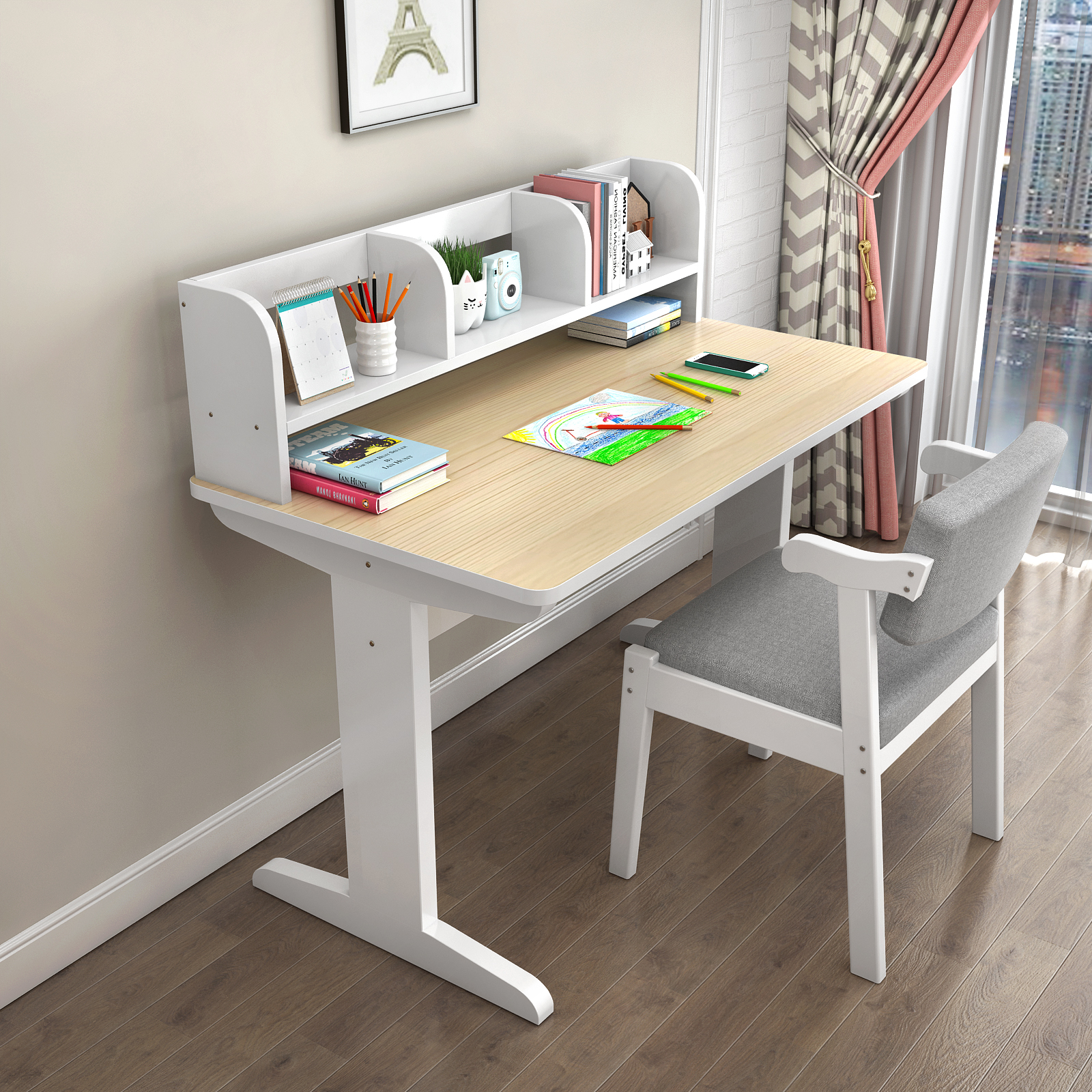 实木儿童学习中小学生写字家用课桌椅套装小孩作业儿童学习桌