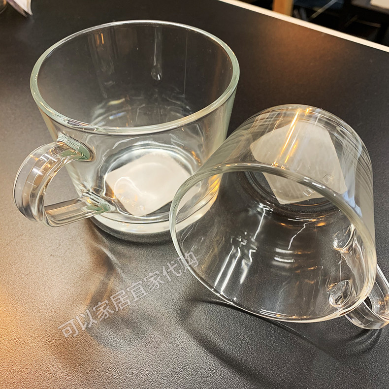 宜家365大杯玻璃马克杯红茶杯咖啡杯钢化耐热玻璃杯