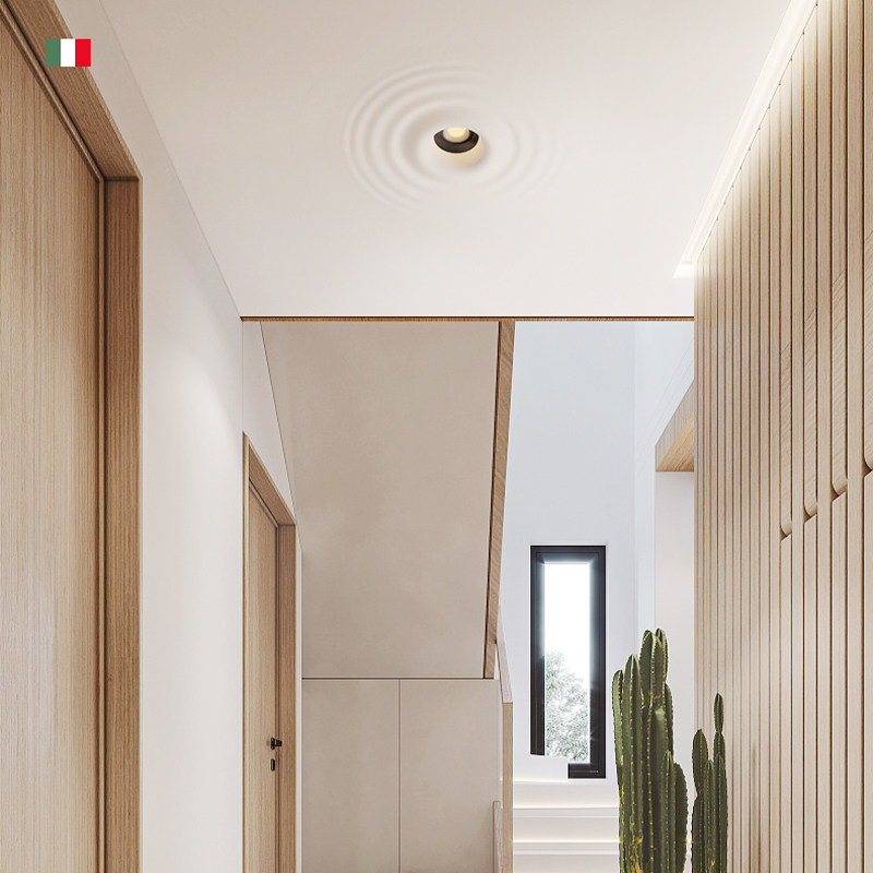 水波波纹石膏筒灯射灯嵌入式无边边框书房卧室筒灯