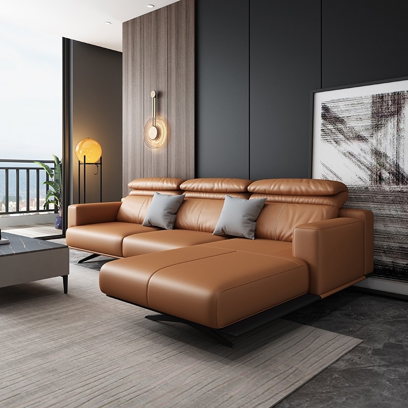 genlop真皮沙发客厅意式轻奢高端大气设计师家具头层皮艺沙发